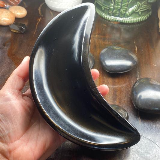 Black Marble Crescent Bowl (large)