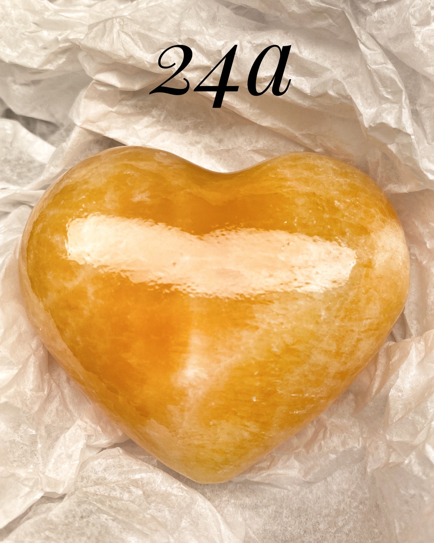 Gemmy Orange Calcite Heart Carving