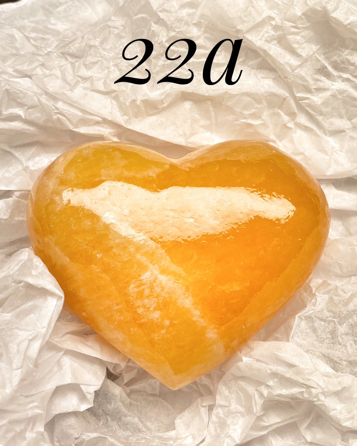 Gemmy Orange Calcite Heart Carving