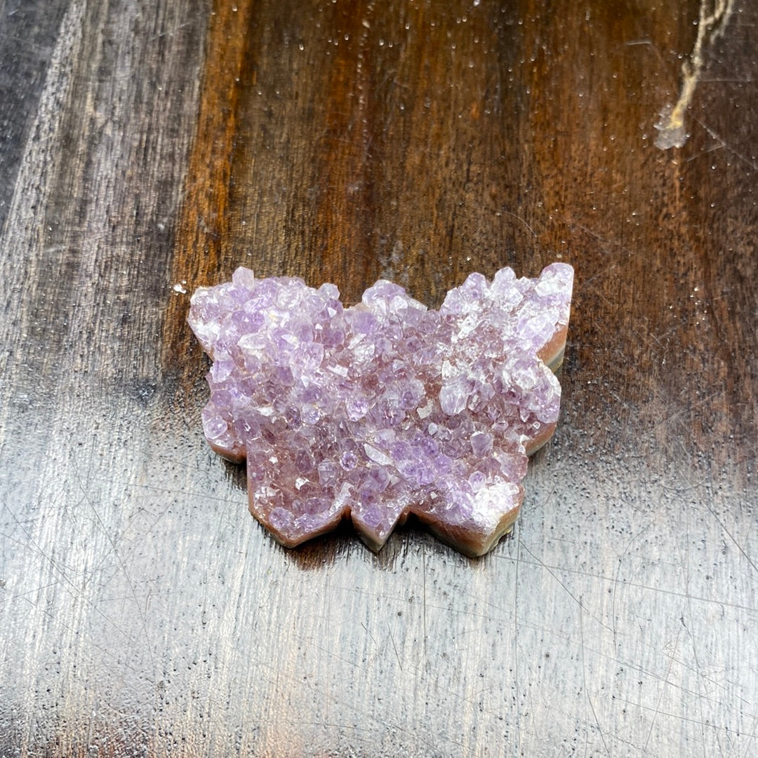 Druzy Amethyst Butterfly Carving