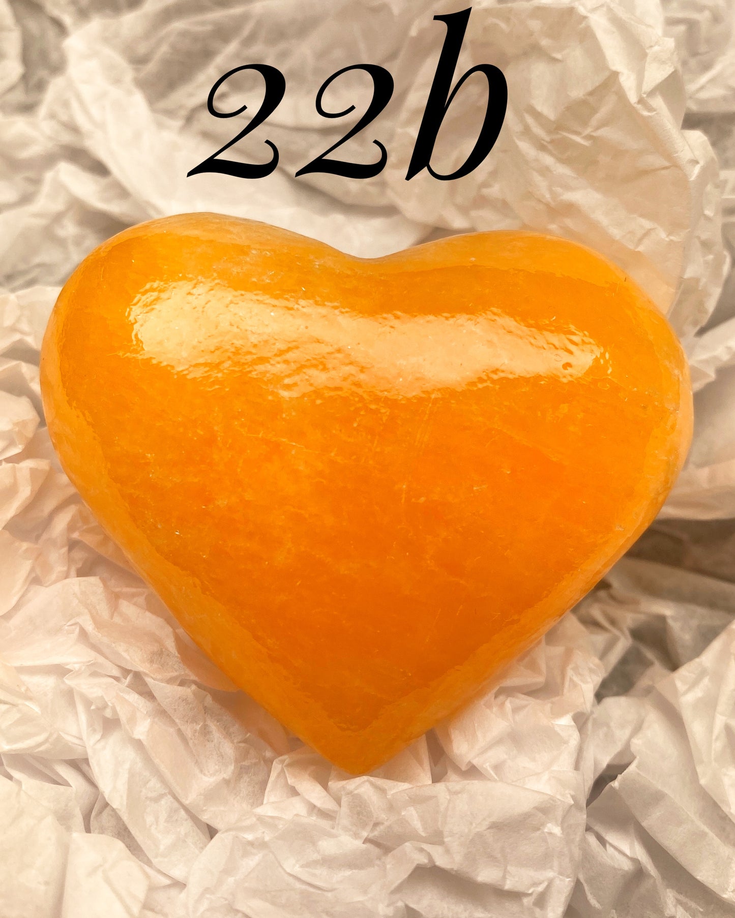 Gemmy Orange Calcite Heart Carving