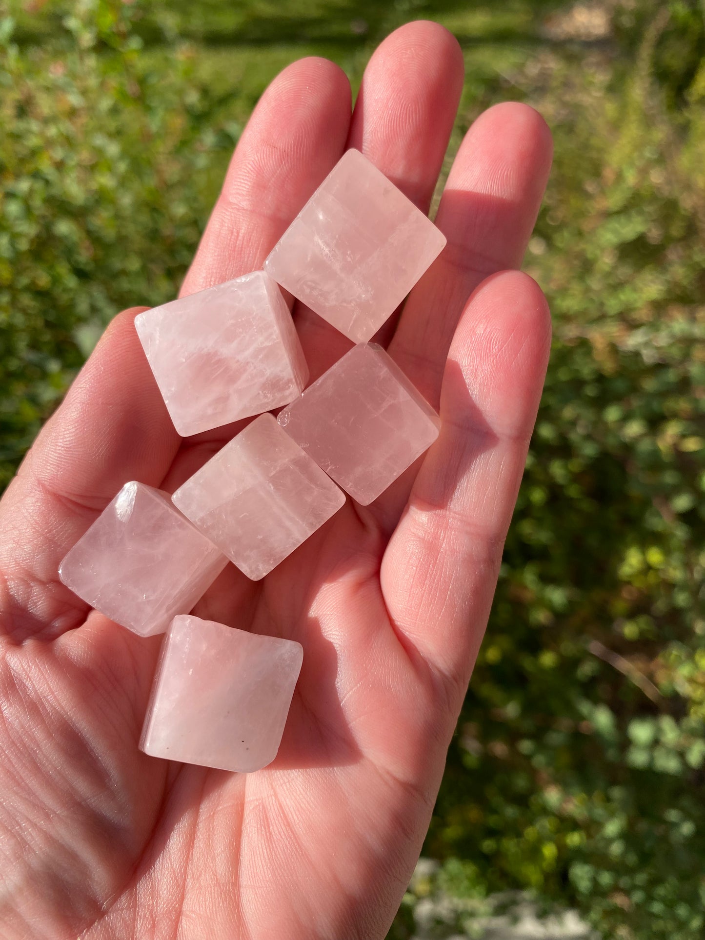 Rose Quartz Cube Tumbles