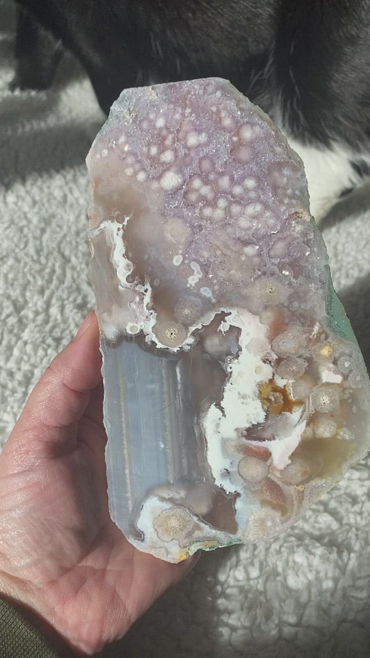 Pink Amethyst/Flower Agate Slab