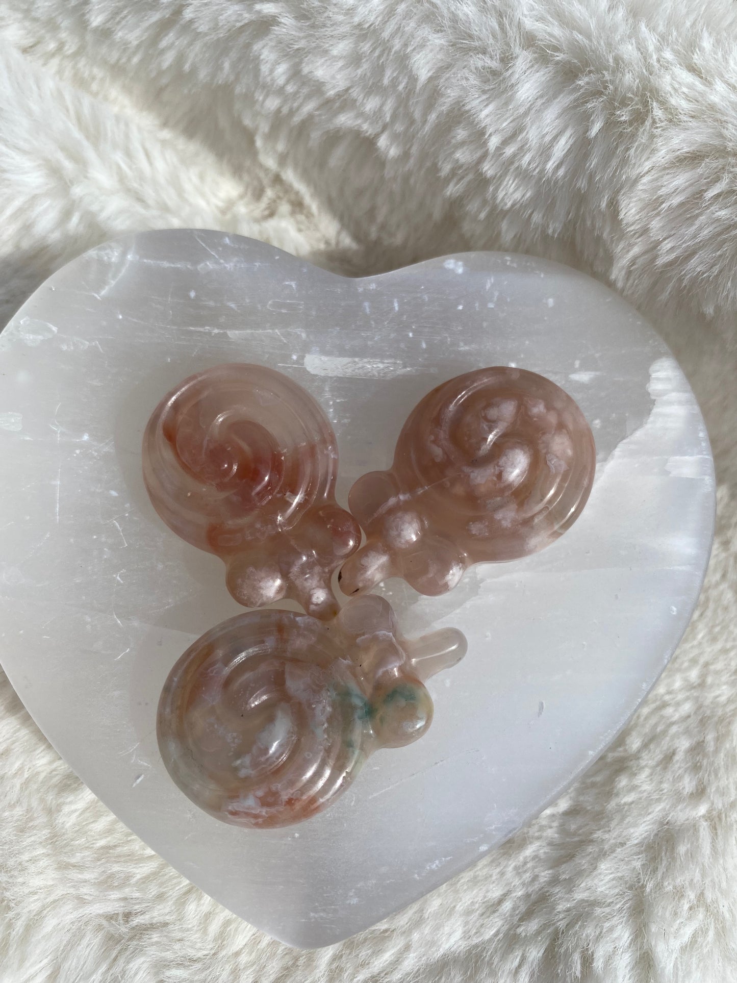 Flower Agate Lollipop Carvings