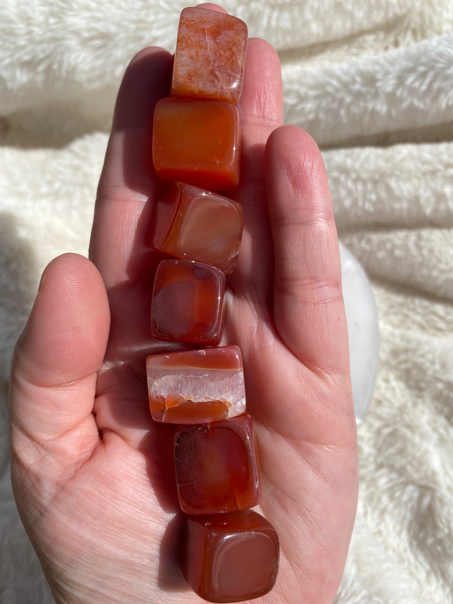 Carnelian Cube Tumbles