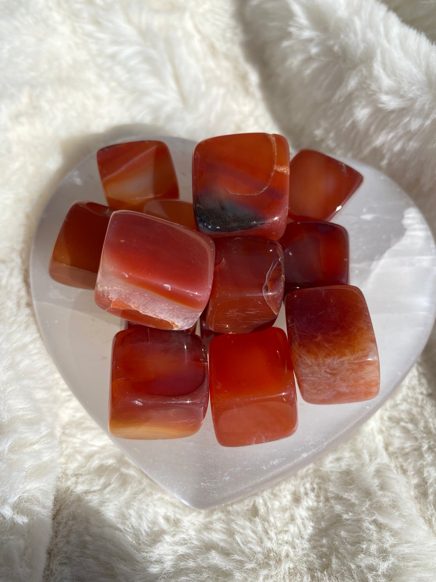 Carnelian Cube Tumbles