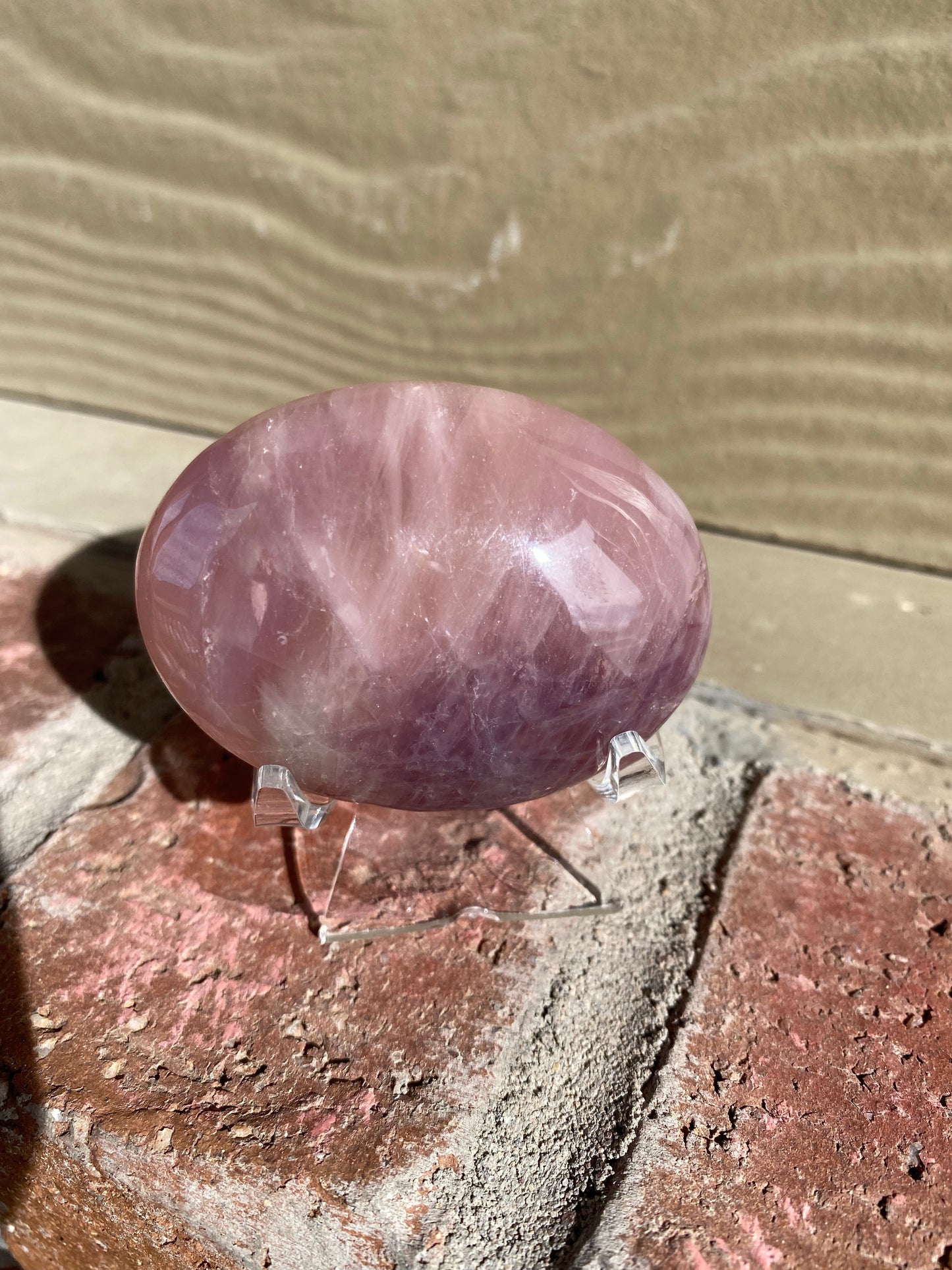 Lavender Rose Quartz Palmstone