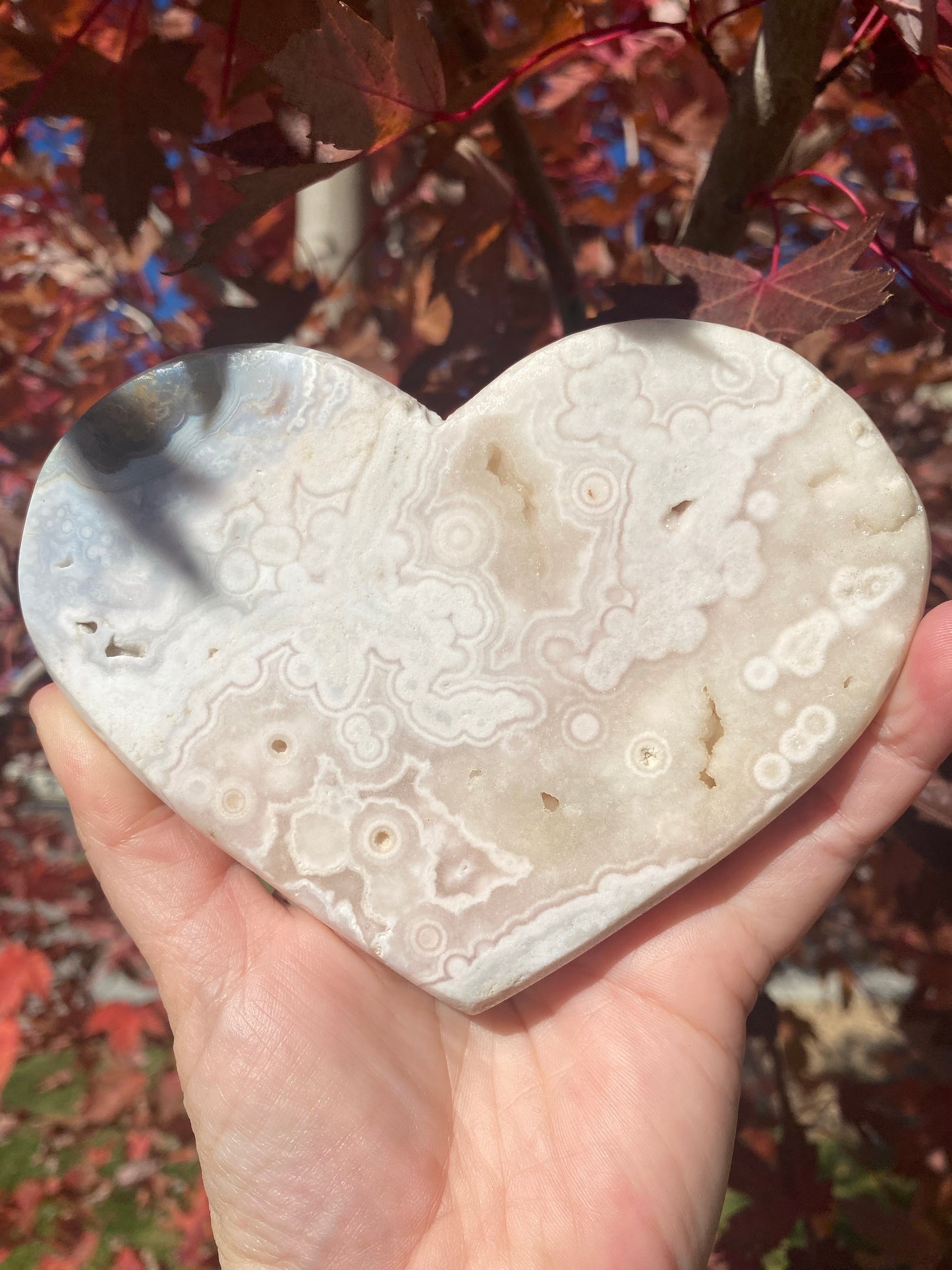 Pink Amethyst Agate Heart