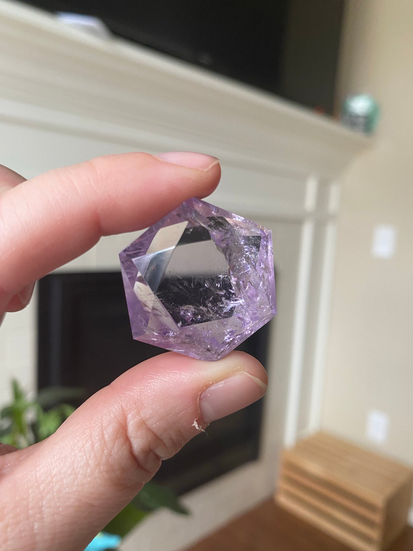 Amethyst Hexagon Carvings