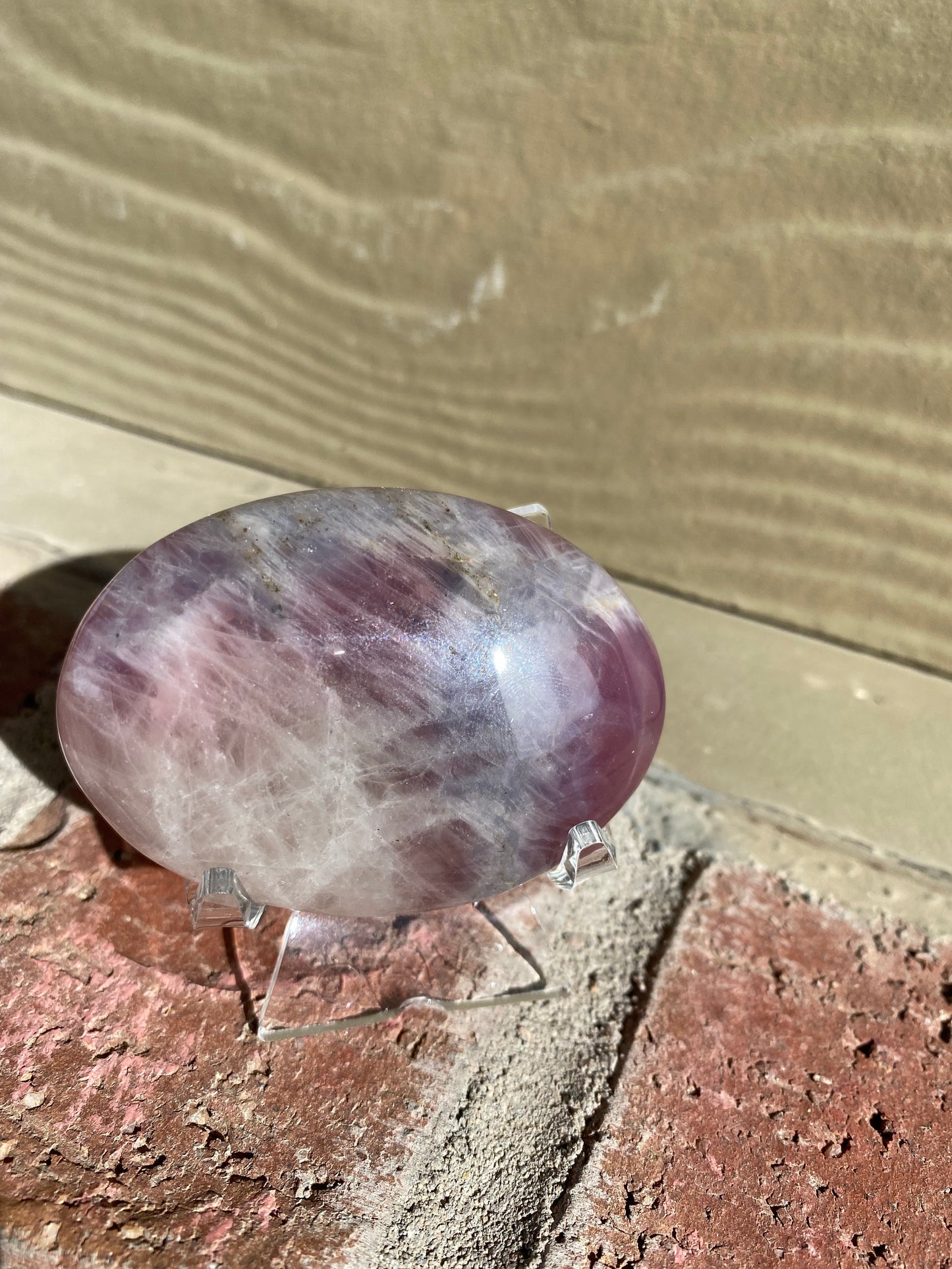 Lavender Rose Quartz Palmstone