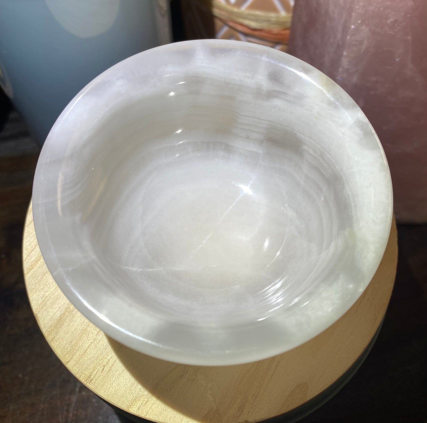 White Onyx Bowl