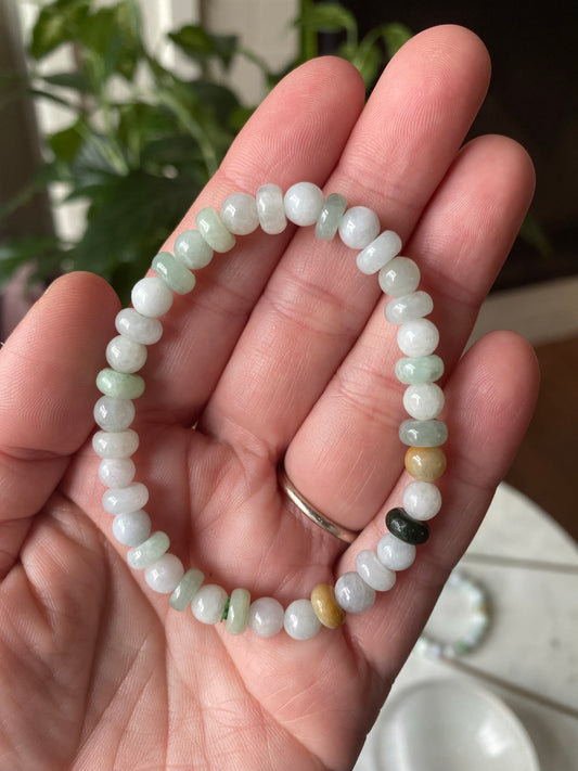 Jade Bead Bracelet (tri-color)