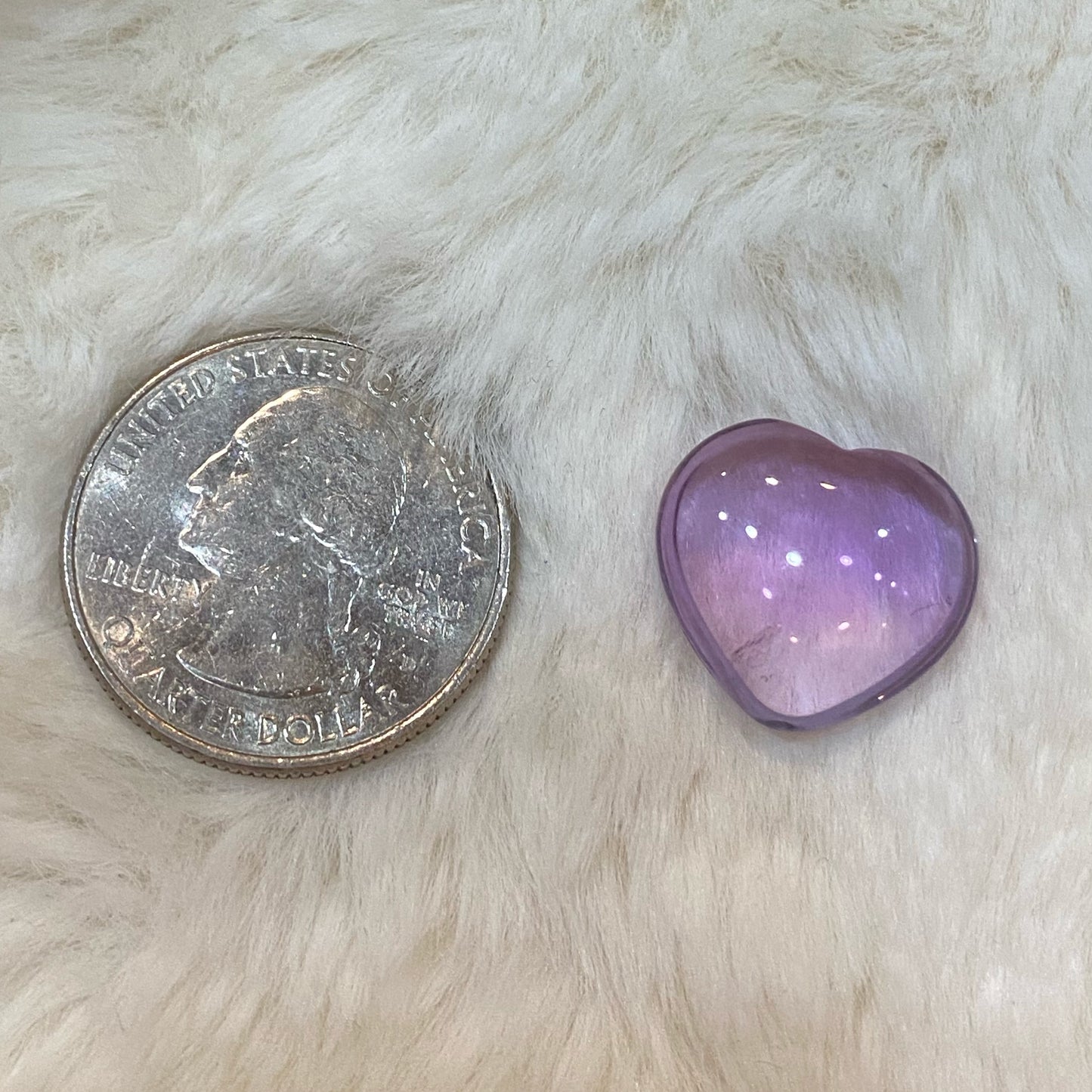 Amethyst Heart Carvings