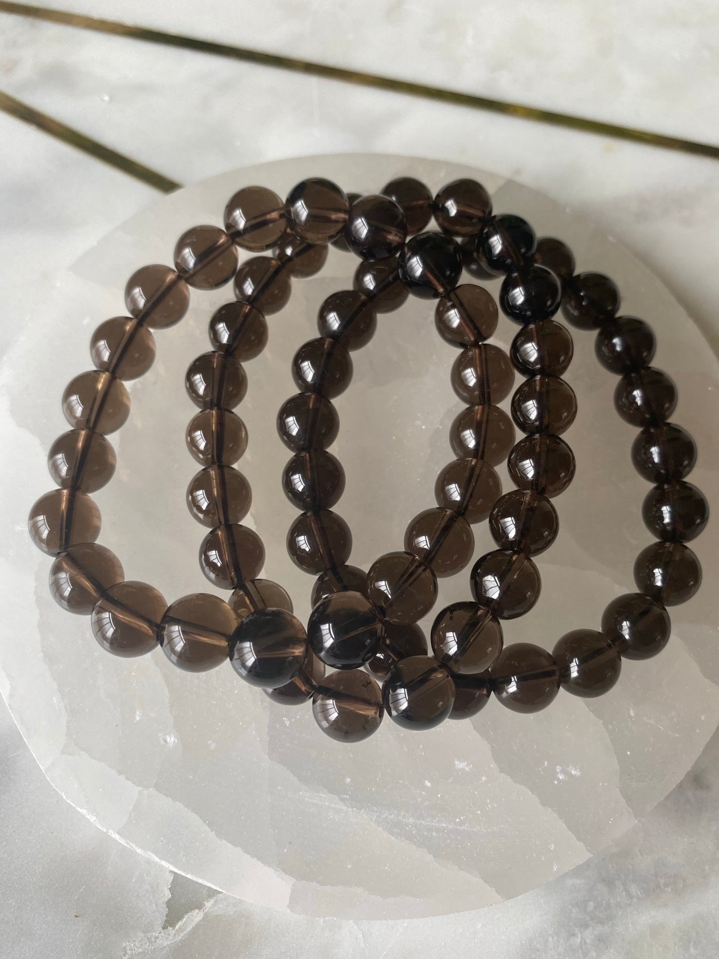 Smokey Quartz Bead Bracelet