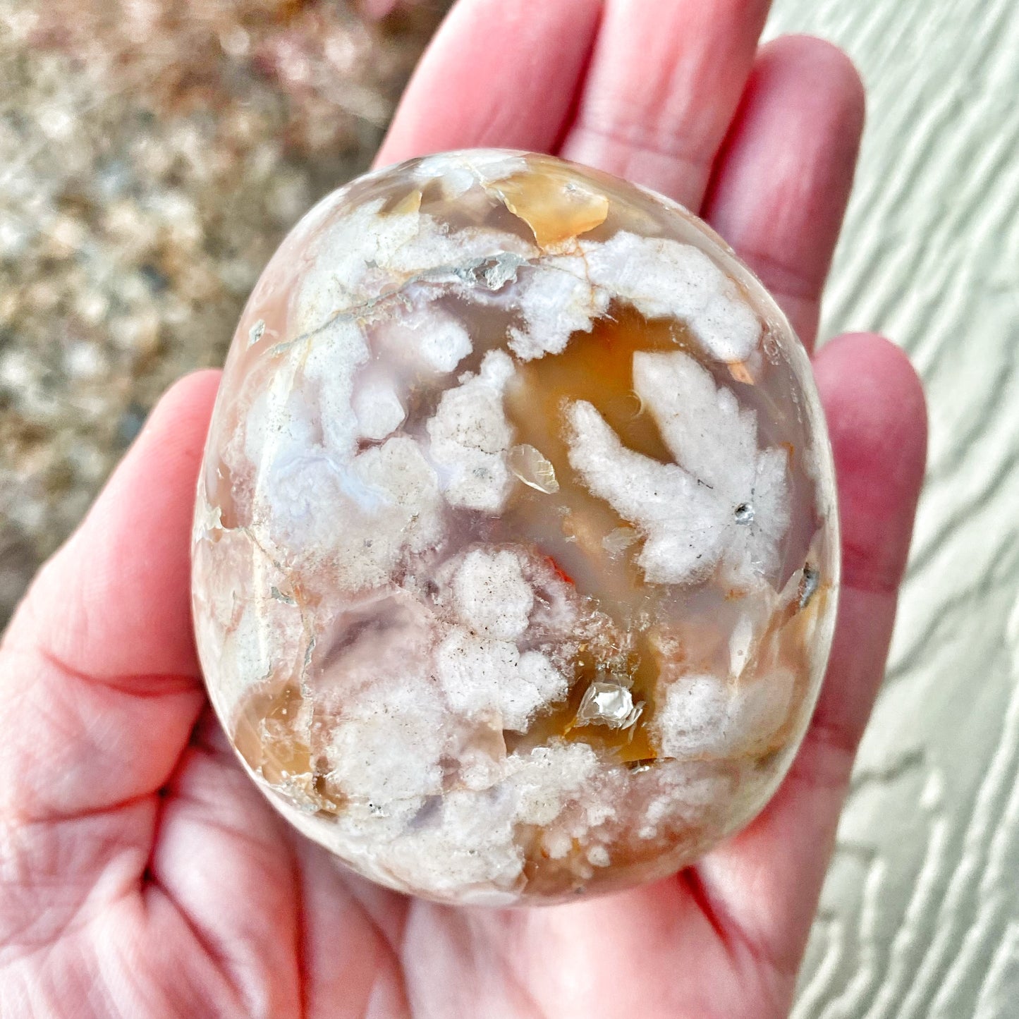 Flower Agate Palmstones