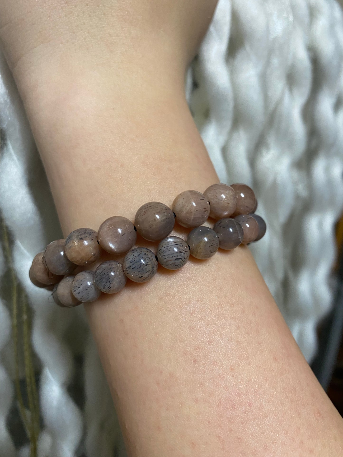 Colored Moonstone Bead Bracelet