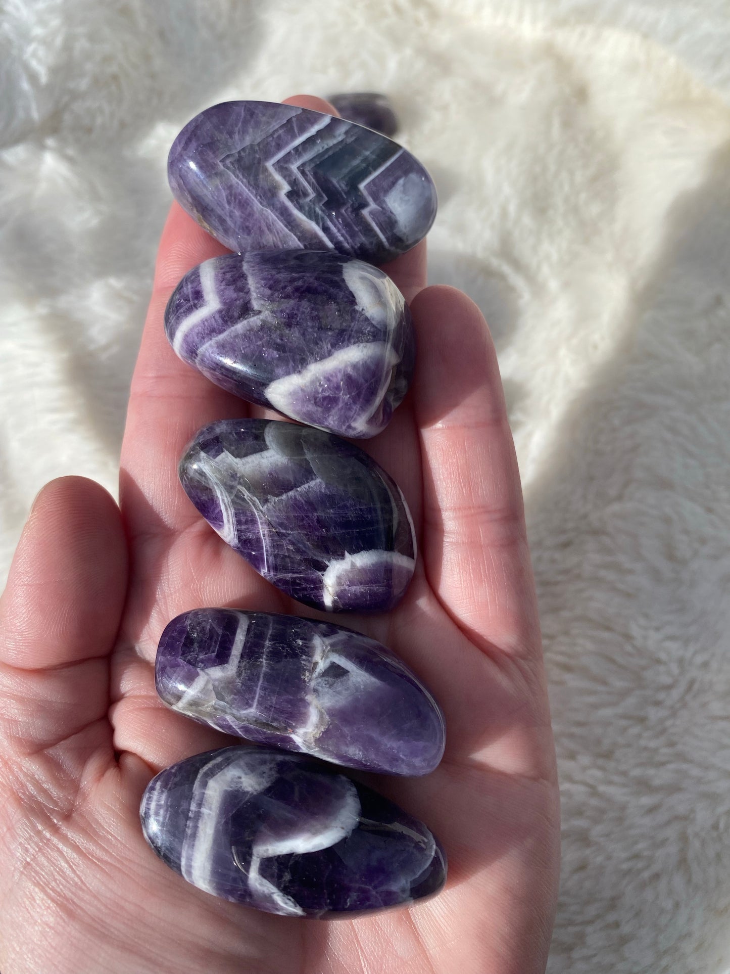 Chevron Amethyst Tumble