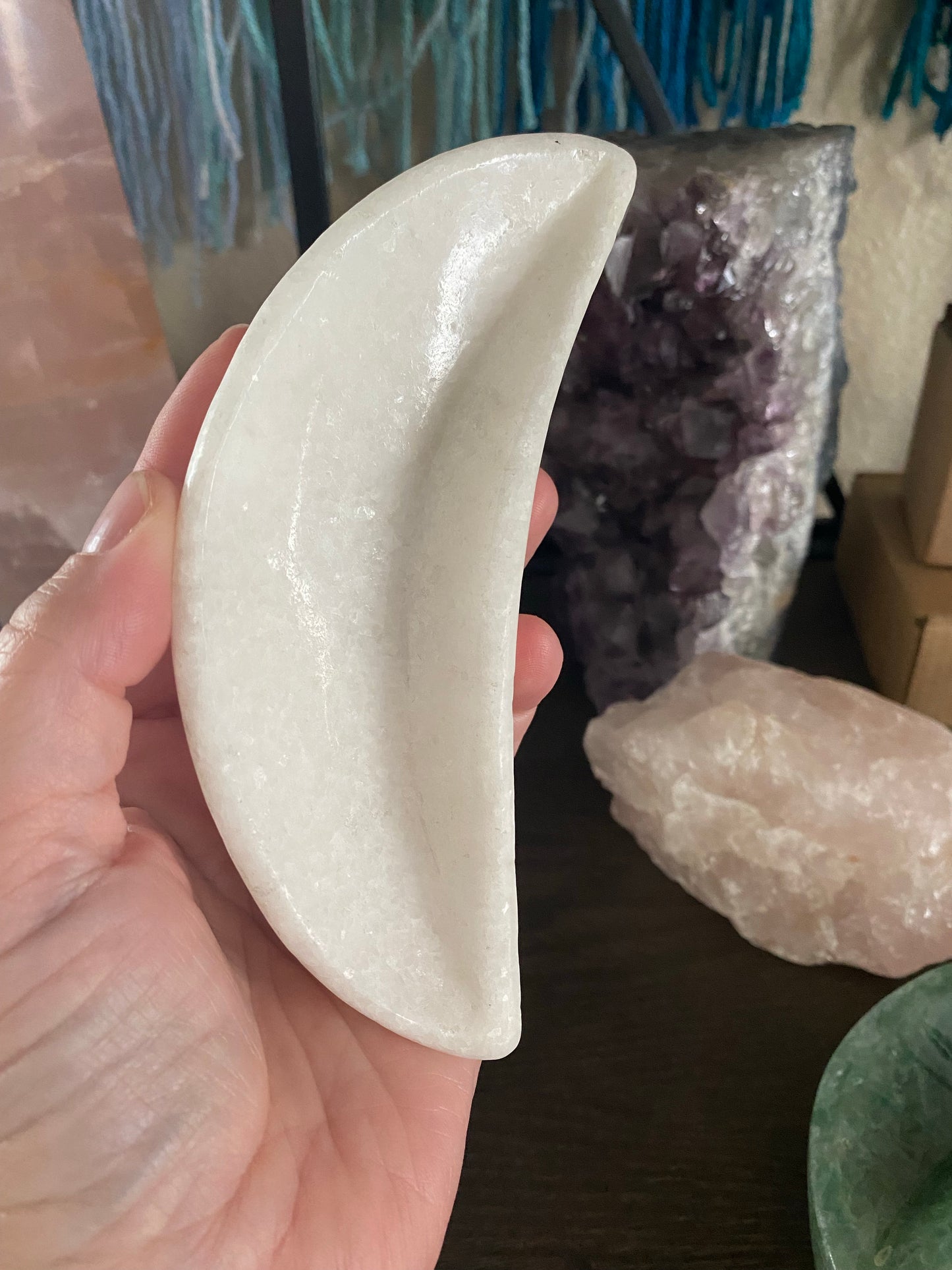 White Jade Crescent Bowl