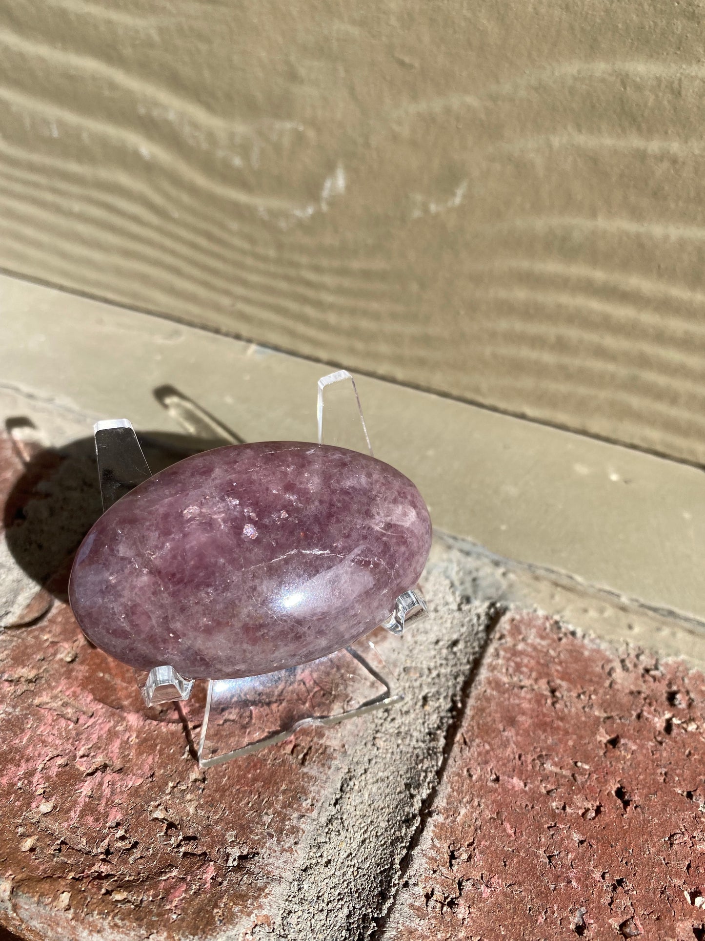 Lavender Rose Quartz Palmstone