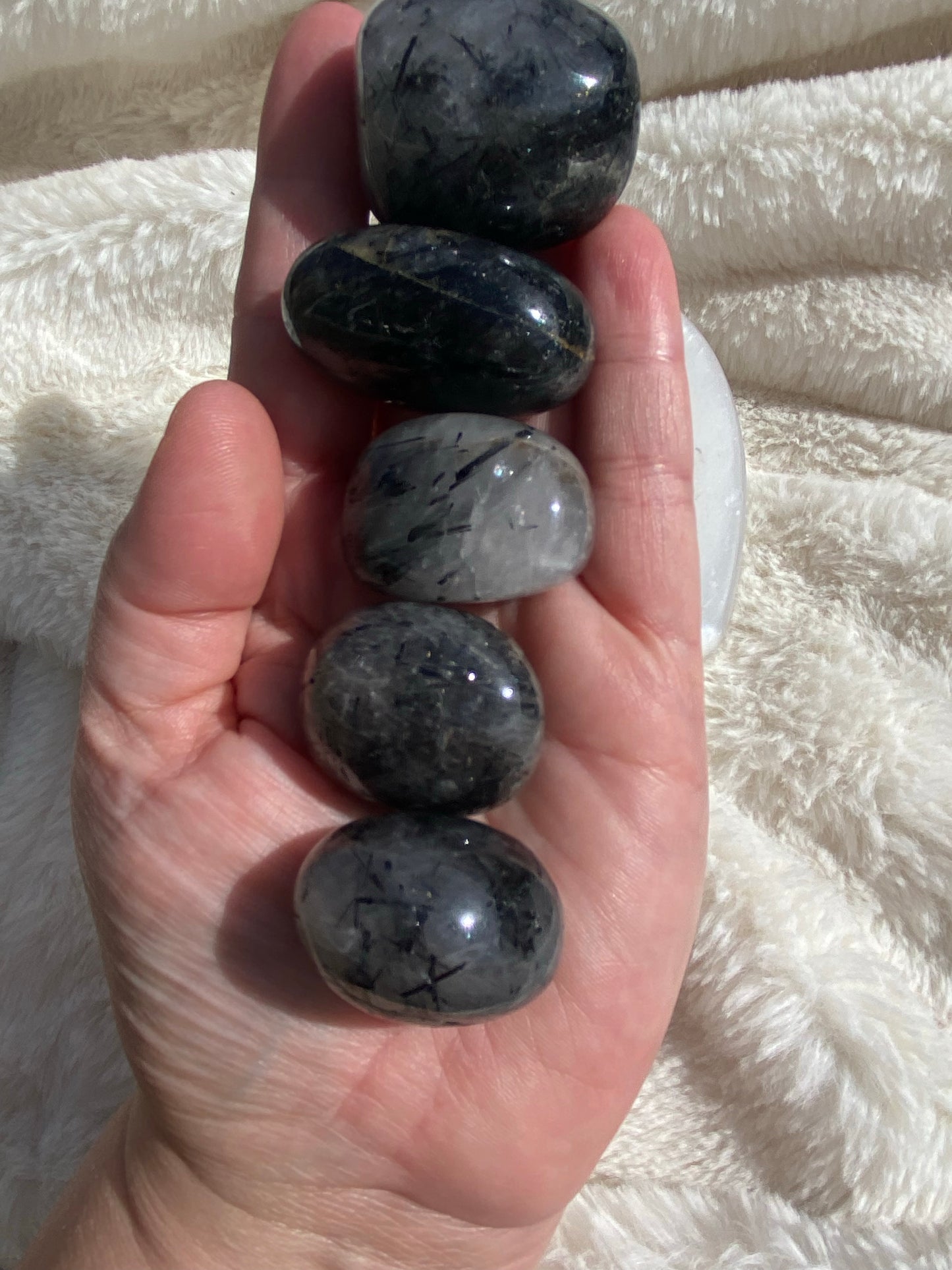 Tourmaline in Quartz Tumbles