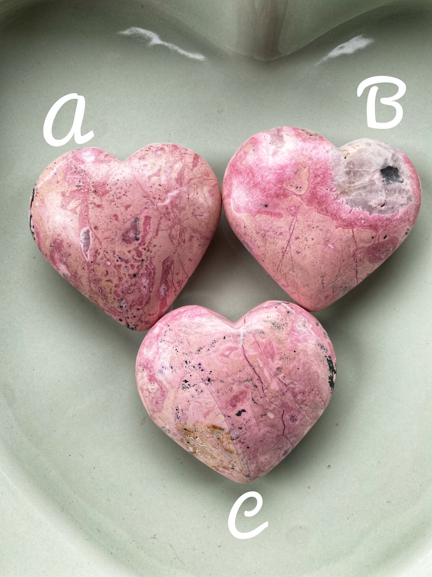 Peruvian Rhodonite Hearts