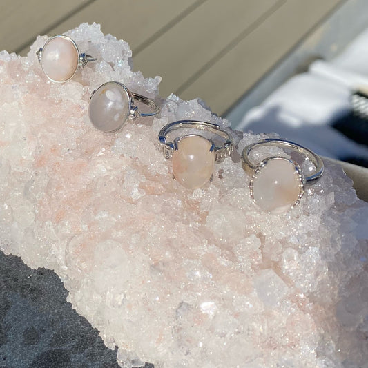 Flower Agate Ring