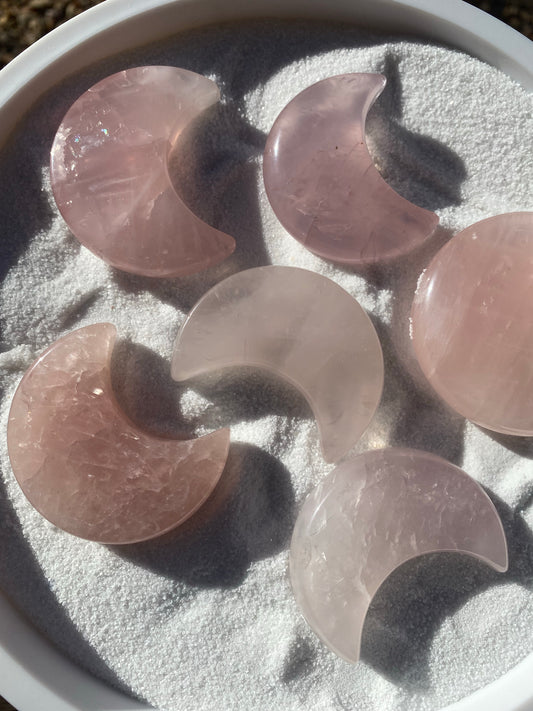 Rose Quartz Crescent