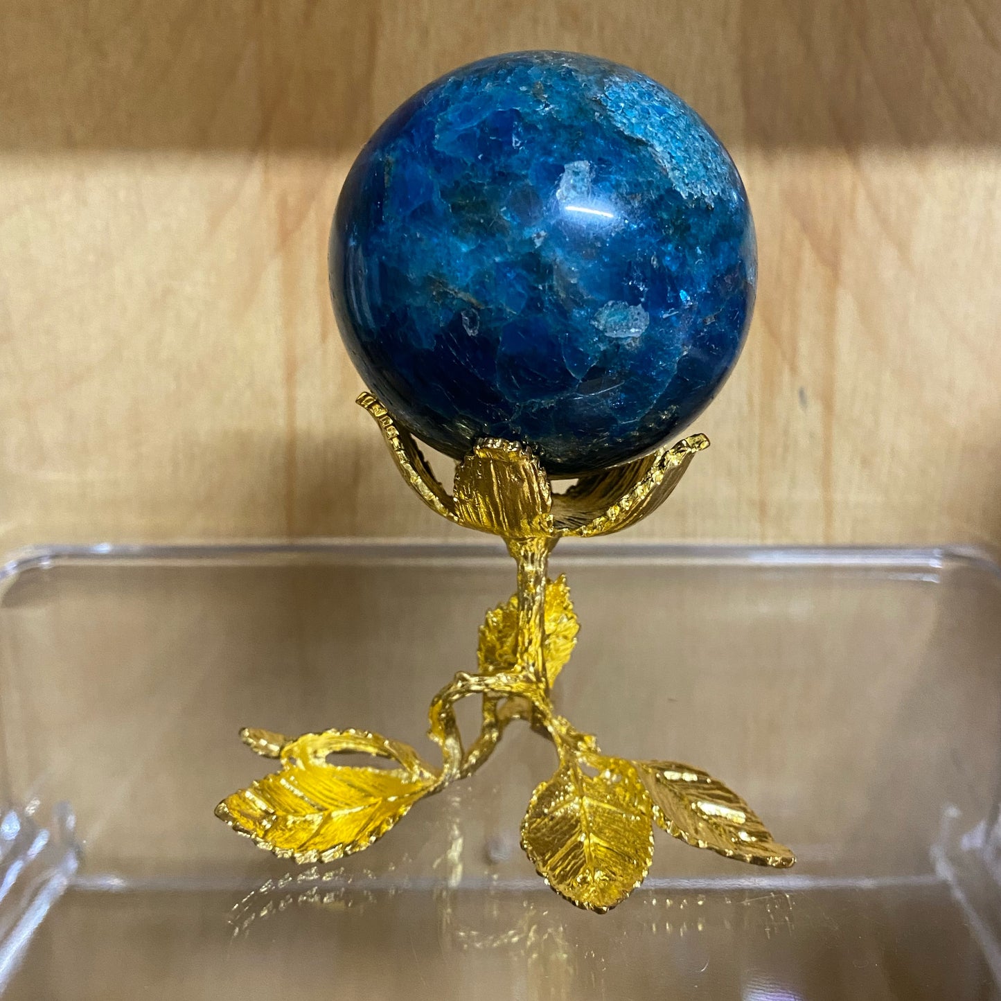 Gold Leaf Sphere Stand