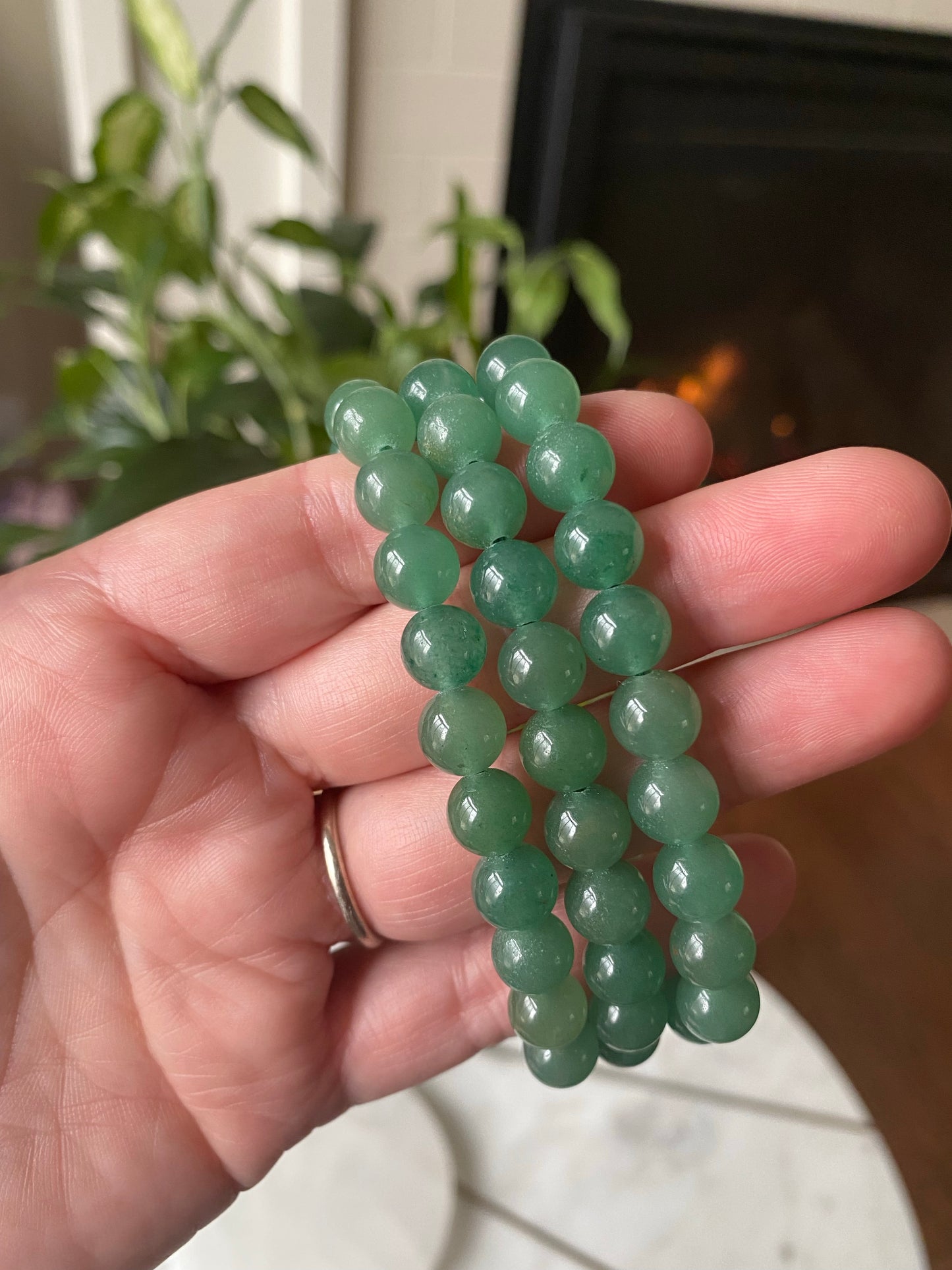 Green Aventurine Bead Bracelet