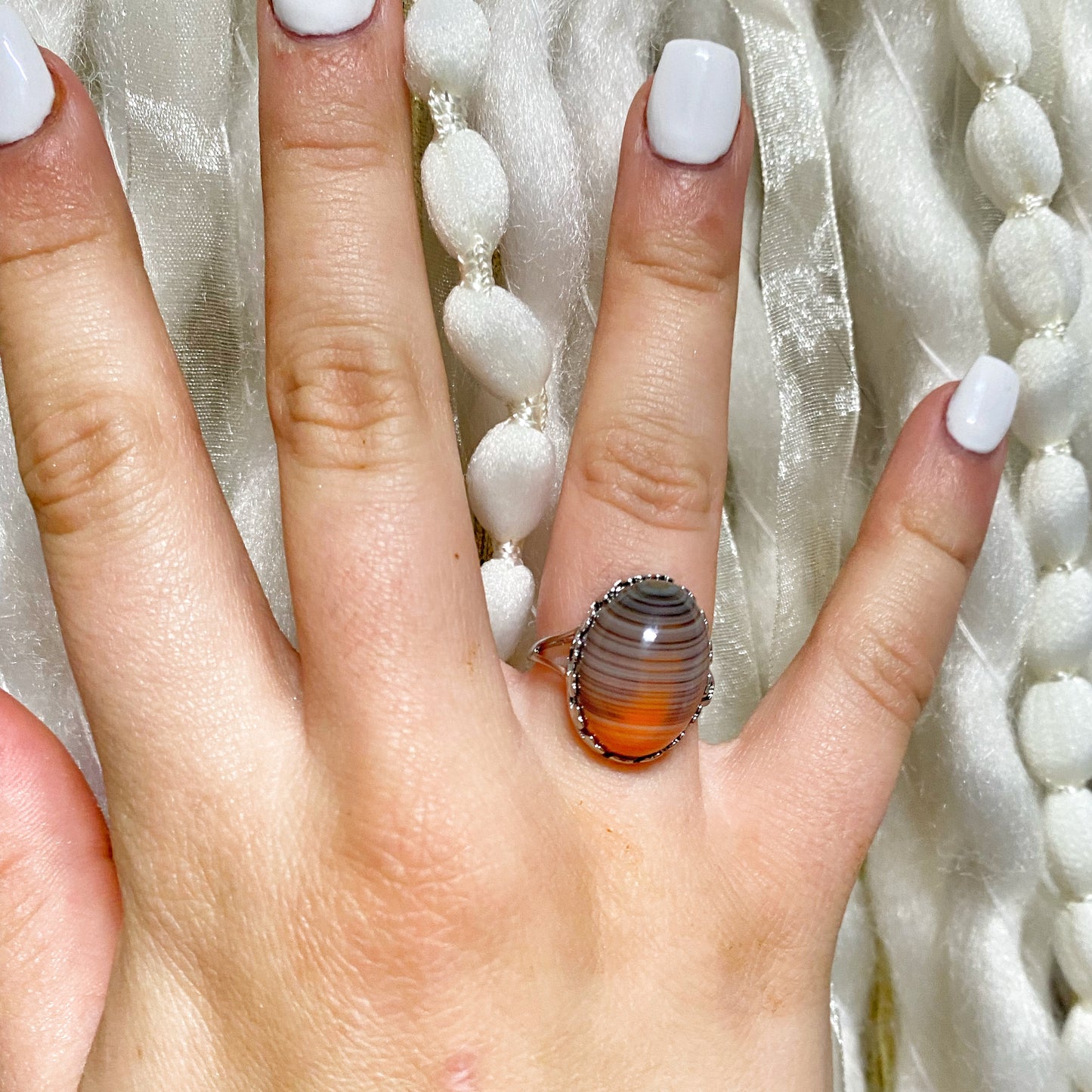 Banded Agate Ring