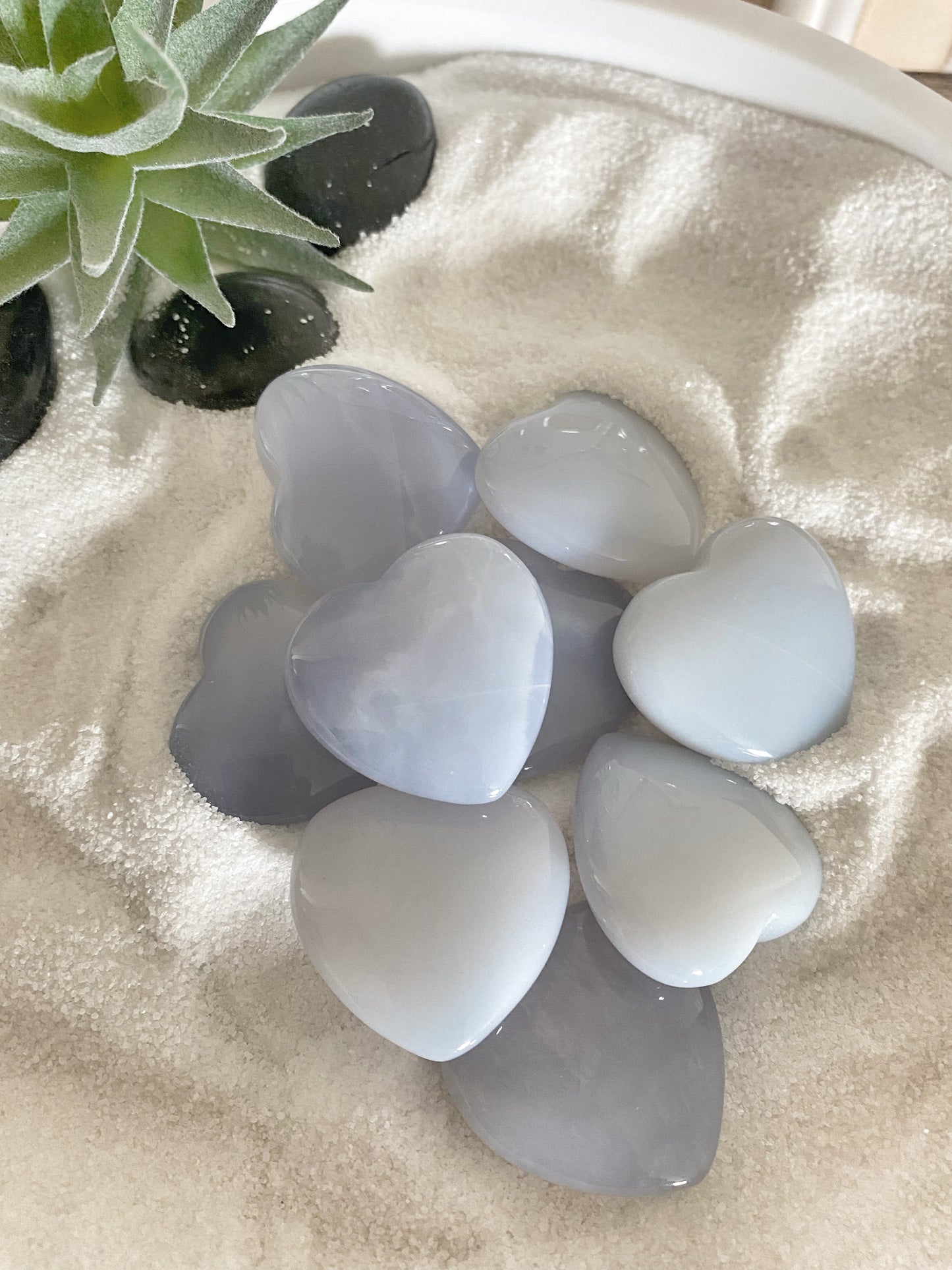 Blue Chalcedony Heart (puffy)